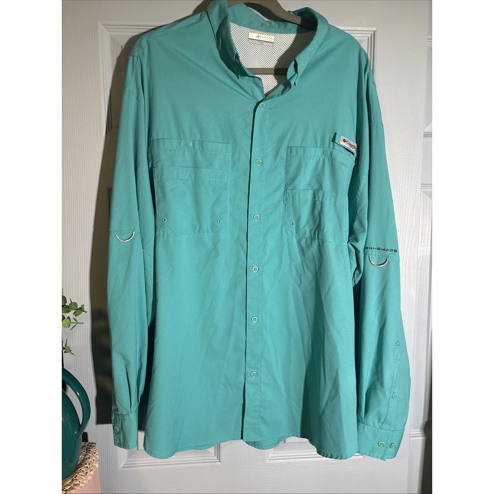 Columbia Omni Shade PFG Long Sleeve Outdoor‎ Men's Shirt Sz XXL